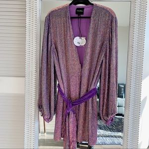 Gabrielle Robe in Metallic Lavender - Retrofete